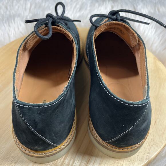 Clarks Atticus Lace Oxford Shoes Mens 9.5M Black Nubuck Suede Model #26142030 main image 9